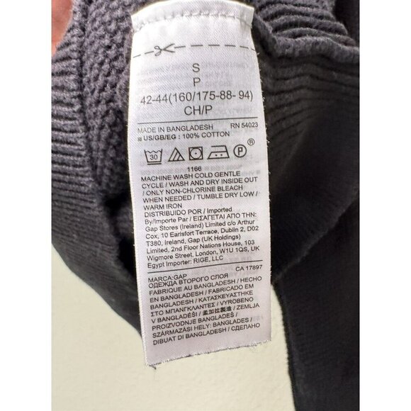 GAP Sweater Womens Small Black Waffle Knit Long Sleeve Pullover Casual - Picture 5 of 6